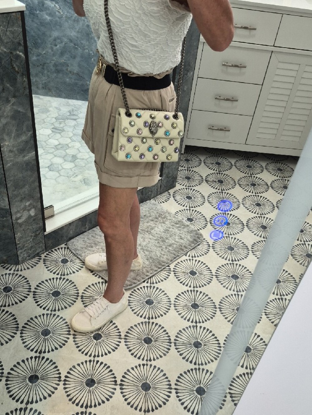 Kurt Geiger 'The Kensington' Embellished Leather Convertable Crossbody - Picture 4 of 13